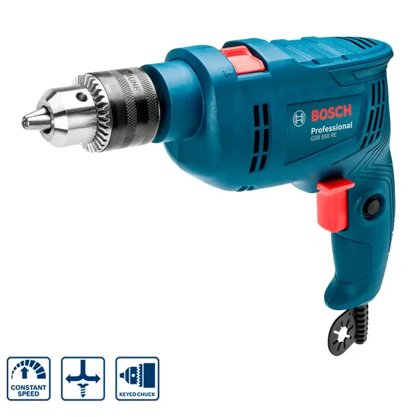 Taladro Percutor 1/2" (13mm) 550W BOSCH GSB 550 RE - Imagen 3