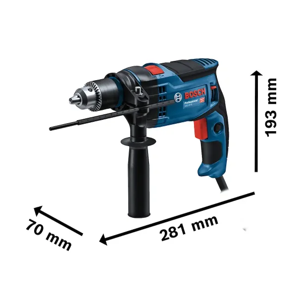 Taladro Percutor 1/2" 850W + Maleta Plástica BOSCH GSB 16 RE - Imagen 3