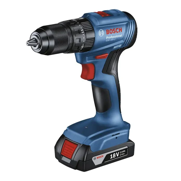 Taladro Percutor 1/2" 18V Brushless + 2 Bat. 2Ah BOSCH GSB 185-LI - Imagen 2