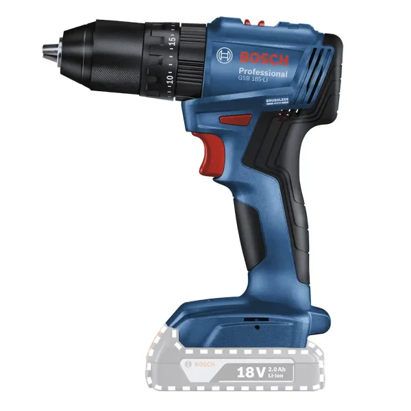 Taladro Percutor 1/2" 18V Brushless BOSCH GSB 185-LI Baretool - Imagen 2